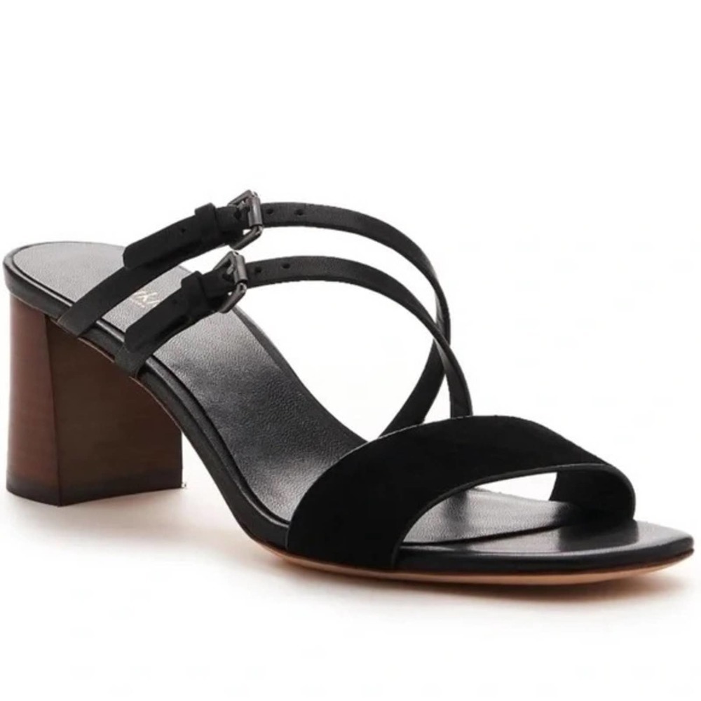 Botkier Dune Suede Sandal Size 8 Block Heel Square Toe